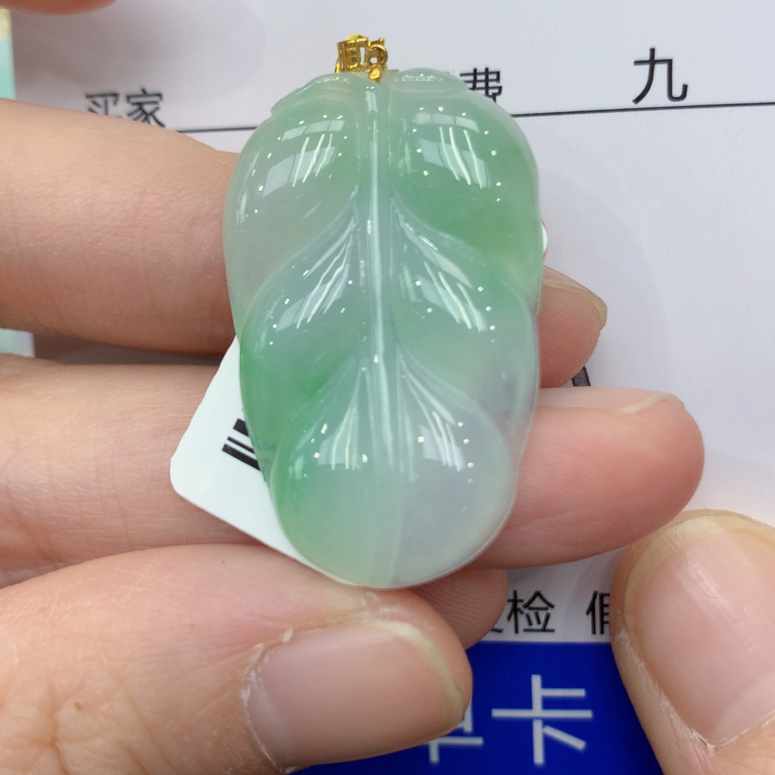 翡翠颈饰18K金镶嵌133456778999