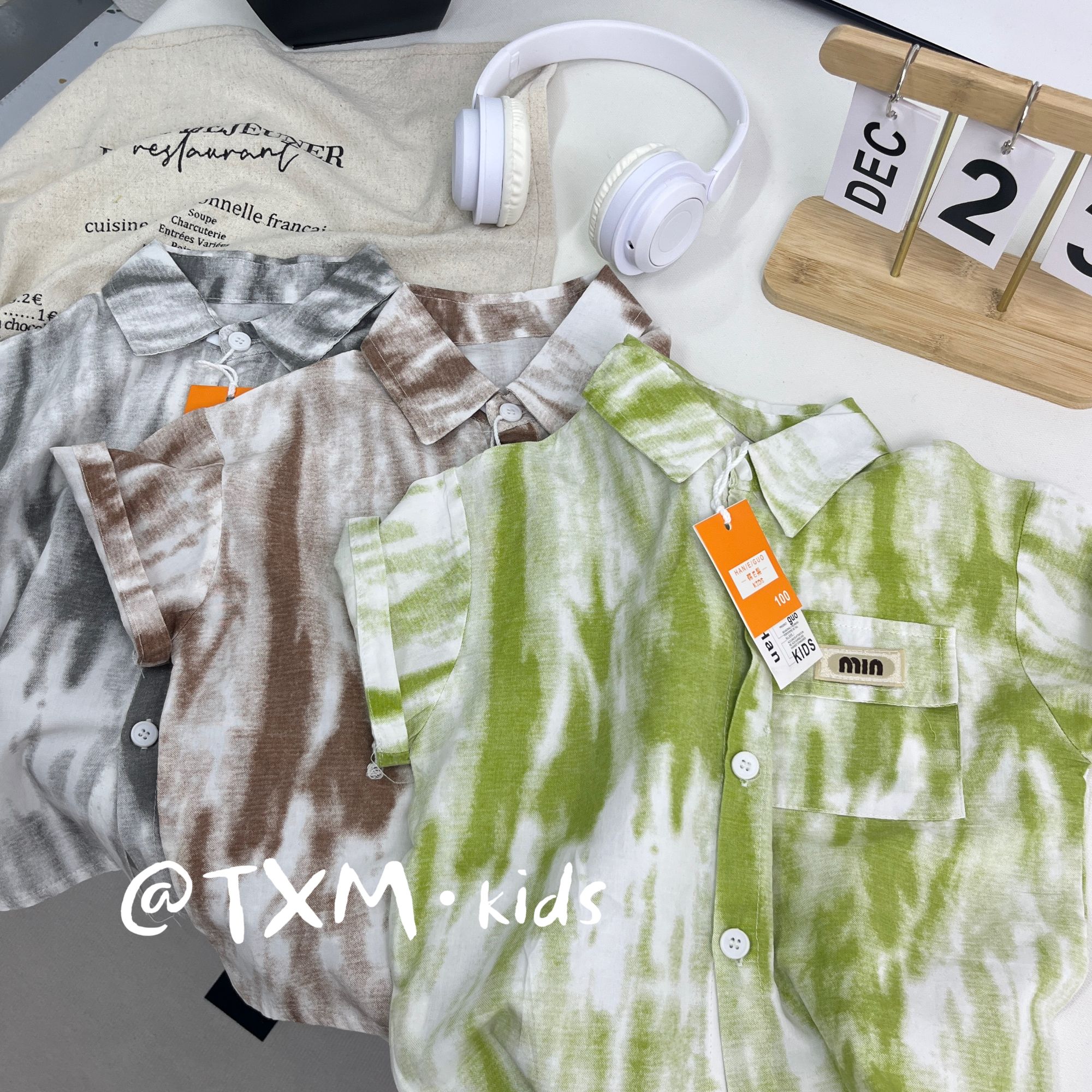 319 潮版设计衬衫短袖男童