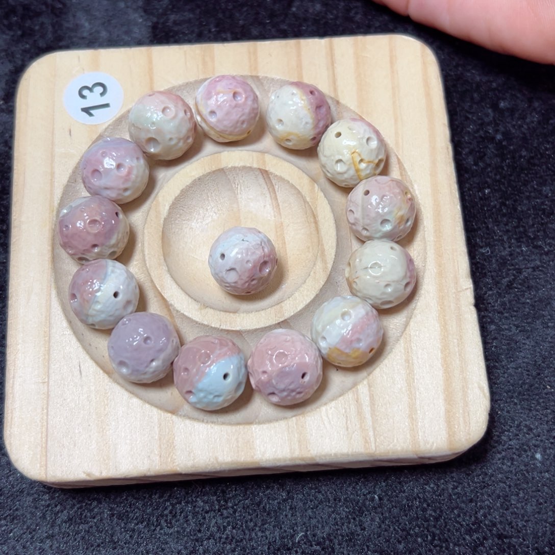 虾***心石英质玉手链未镶嵌23