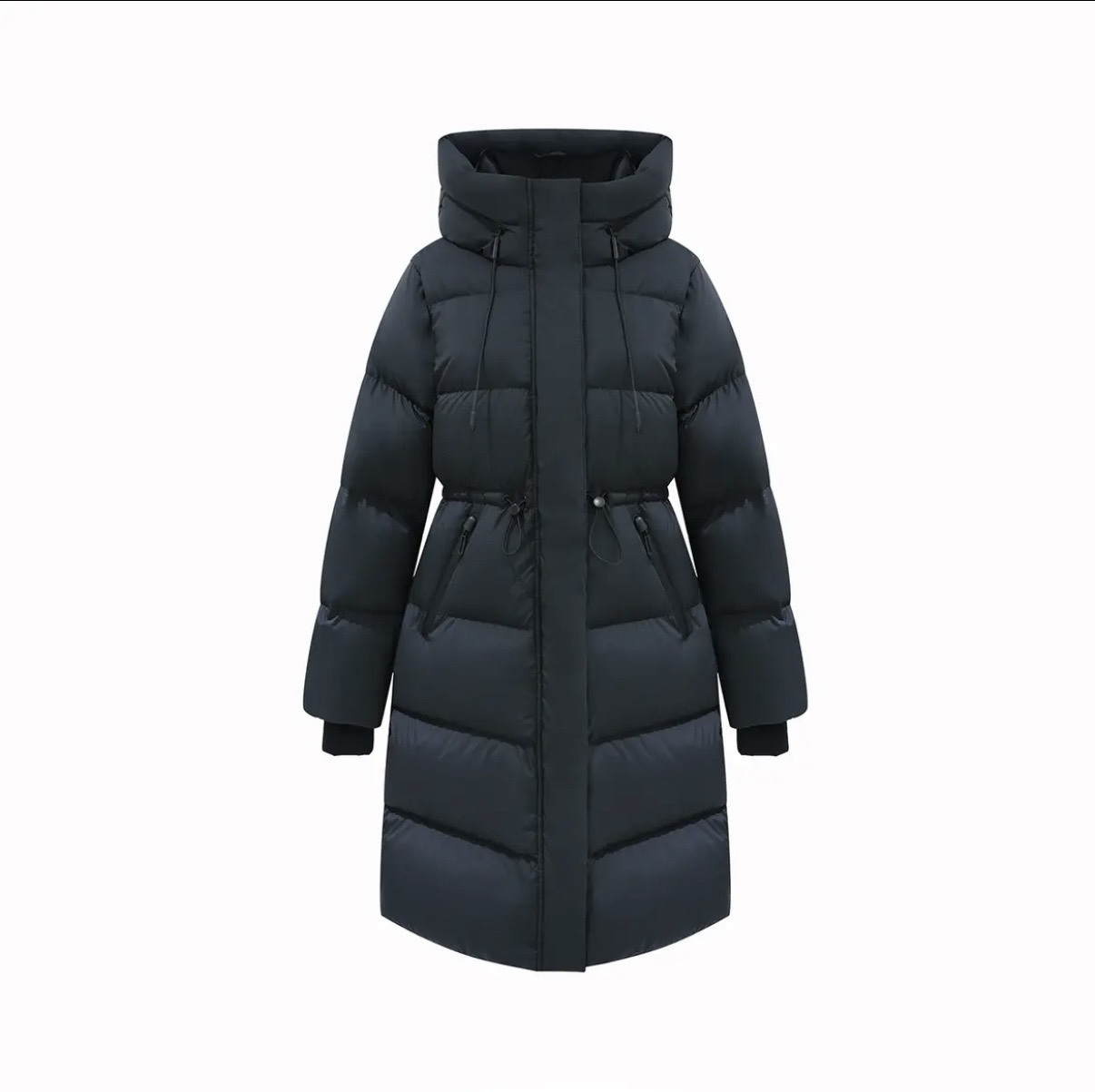 2024冬季女款收腰显瘦羽绒服连帽设计师款