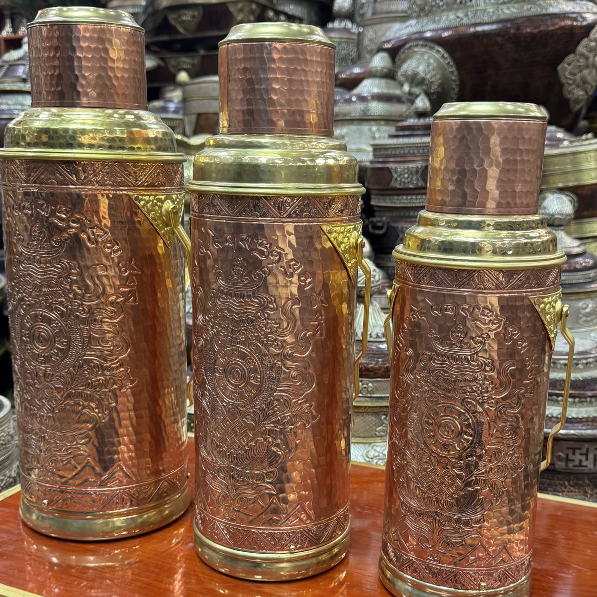 藏式纯铜纯手工暖瓶复古高档水壶家用/从拉萨发货大容量