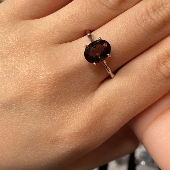 水晶戒指银S925镶嵌设计