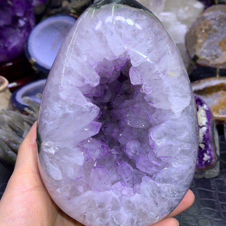 水晶 特价紫晶蛋未镶嵌