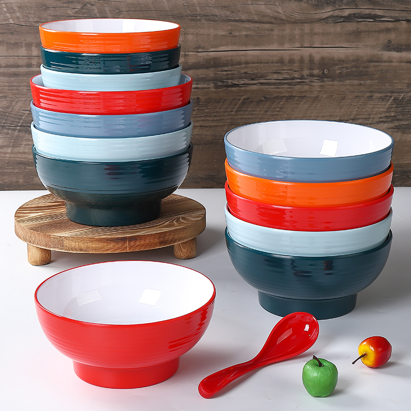 密胺餐具螺纹碗加厚牛肉汤面碗麻辣烫碗螺蛳粉碗面馆专用面碗商用