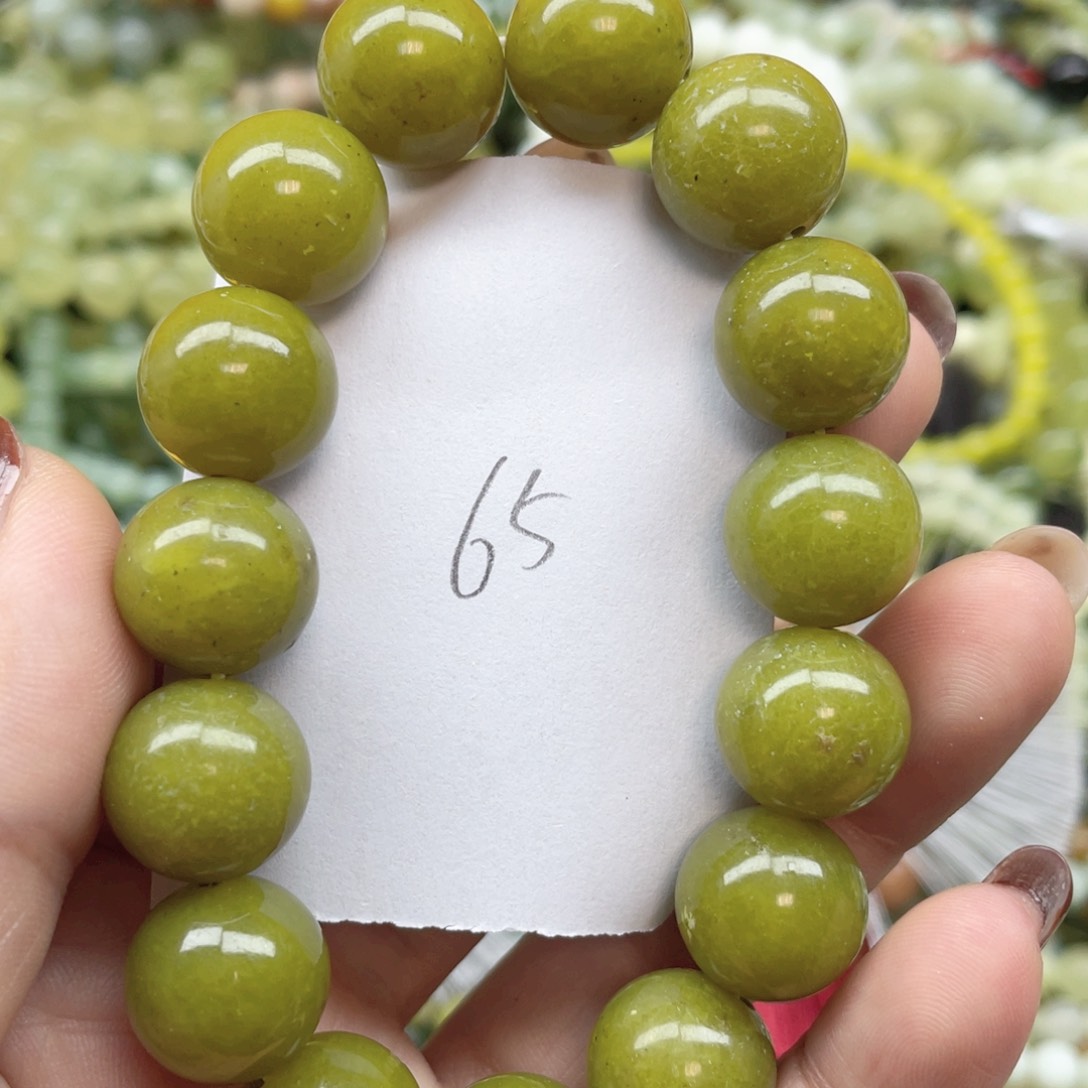 未镶嵌蛇纹石玉手链