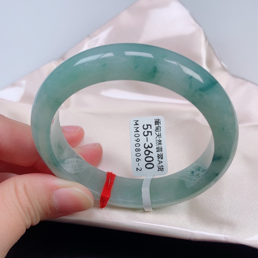 未镶嵌手镯翡翠55正圈