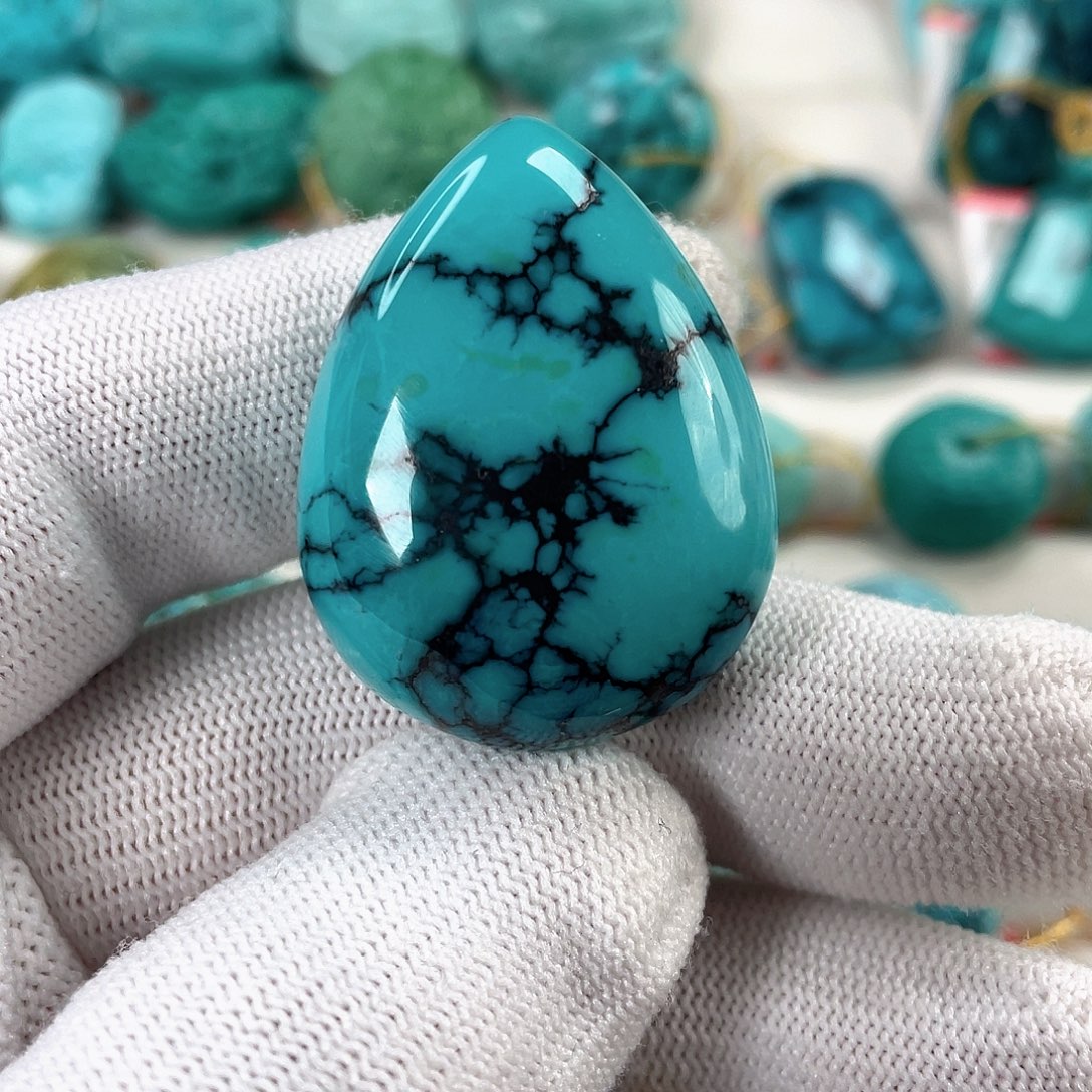 绿松石银S925镶嵌车挂