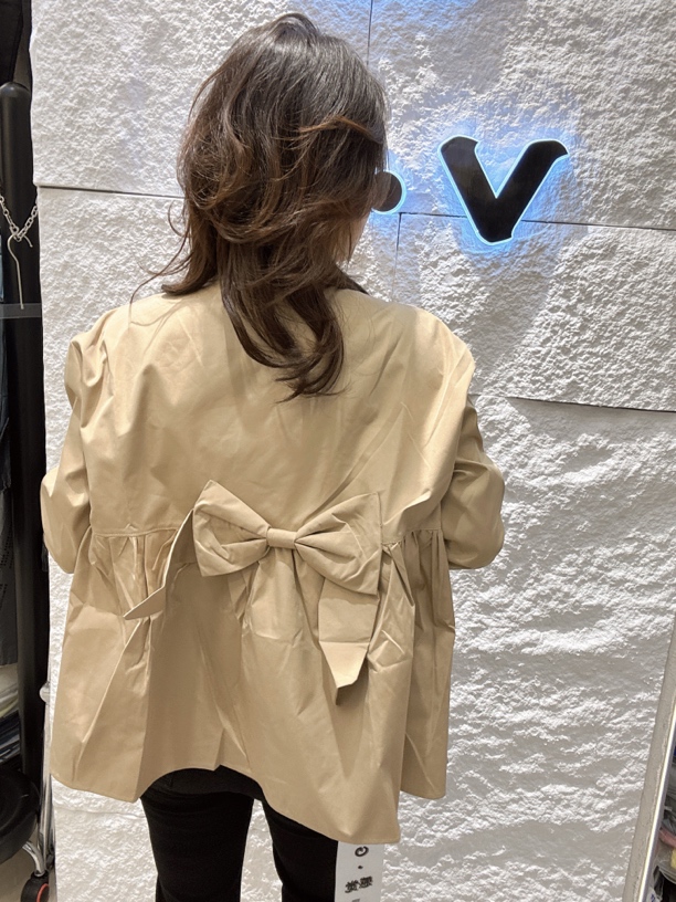 【微微】蝴蝶结风衣外套