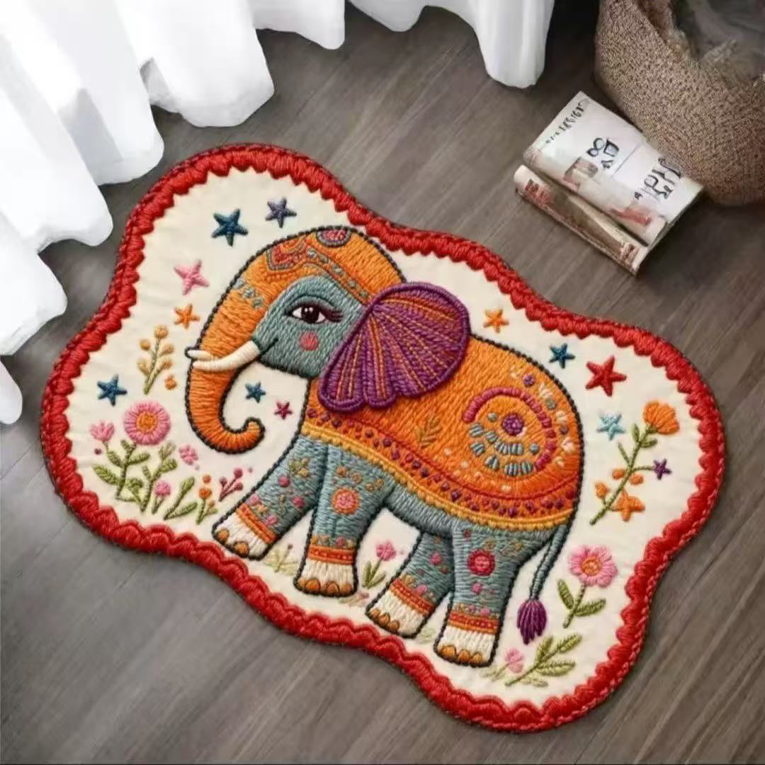 【加大款】60*90cm立体毛线风硅藻泥地毯防滑吸水卫生间浴室地垫