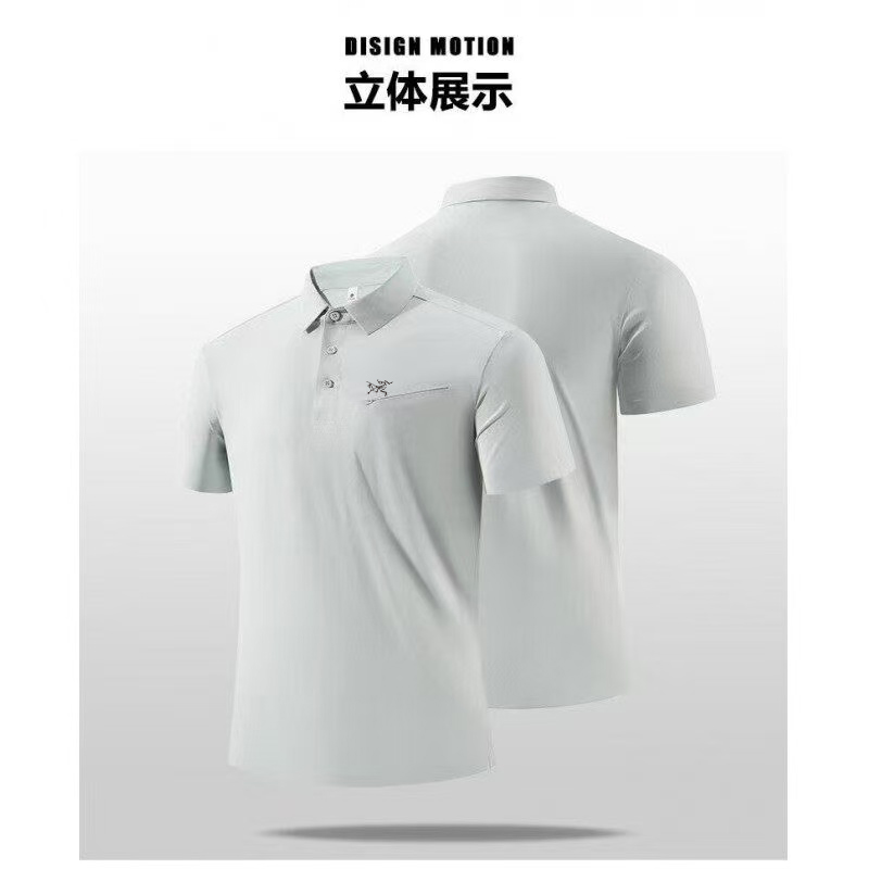 速干拼接Polo衫常规透气鸟家，男款水洗冰感男装短袖夏季时尚