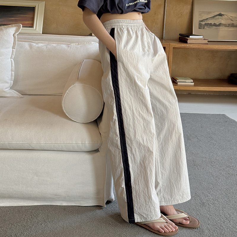 【破价款】醒妈家2025春夏新品女大童休闲裤子收脚直筒裤子