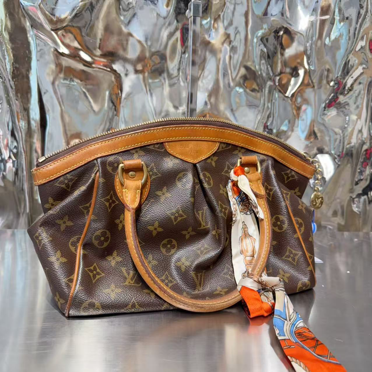 95新 LouisVuitton/路易威登 lv 老花 饺子 单肩包