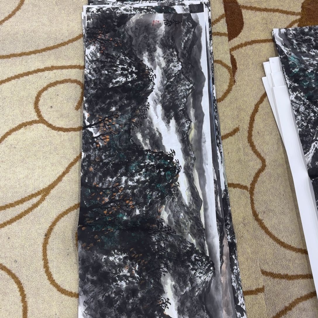 国画96-34焦墨作品艺