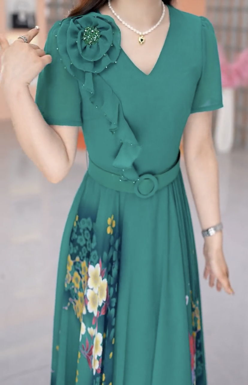 D955无腰带夏季新款修身韩版洋气气质收腰显瘦减龄复古