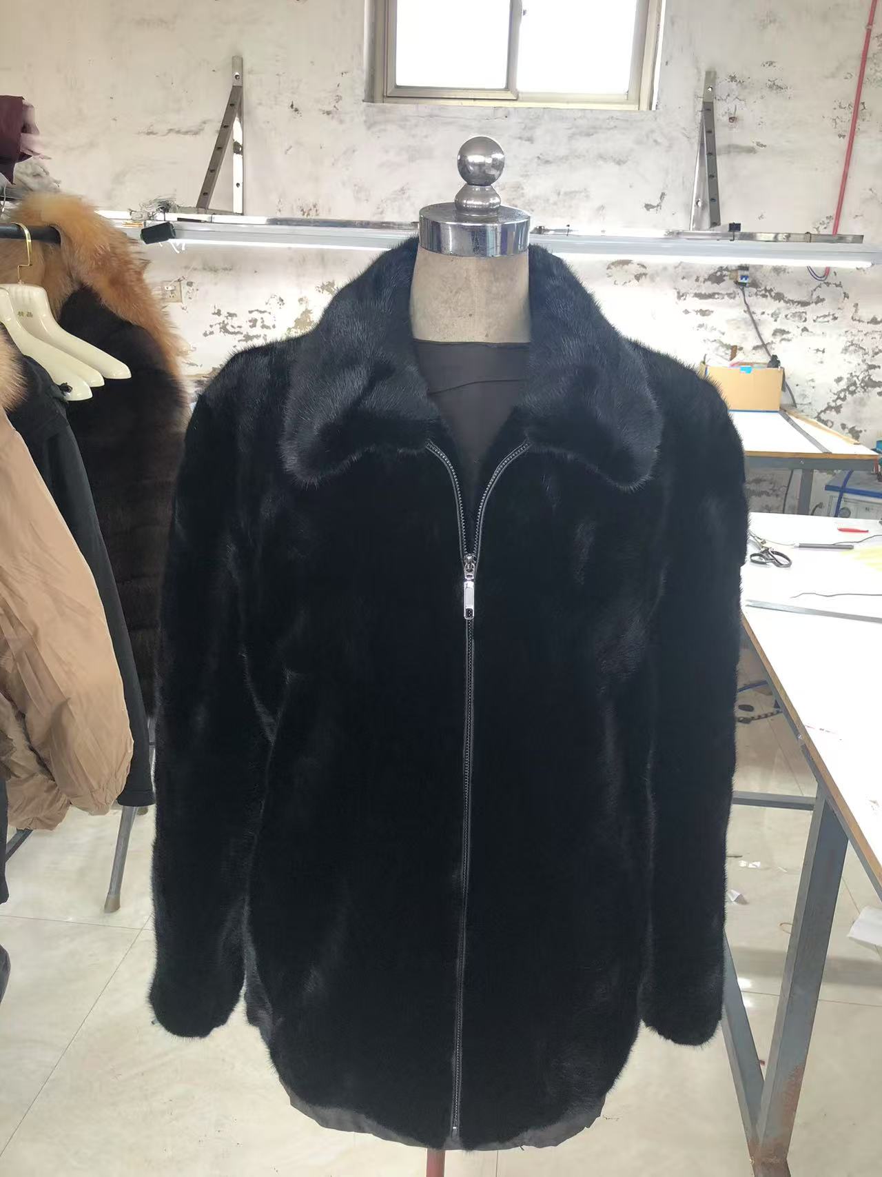 进口水貂拼貂男装方领原野空间