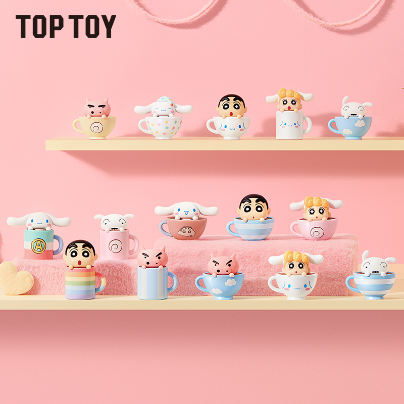 【桌面摆件】TOPTOY蜡笔小新X大耳狗mini茶杯萌粒盲袋潮玩手办公仔