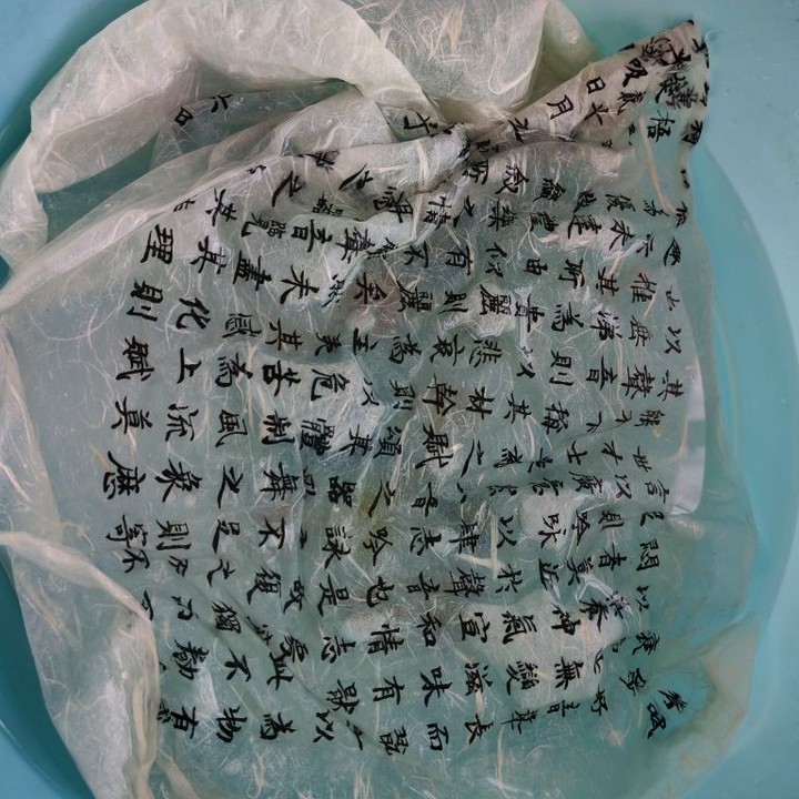 体验装 彩色草木染楮皮手工雁楮清水云龙34*69cm25张 半生半熟