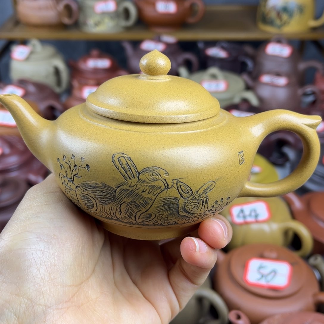 紫砂茶壶宜兴紫砂壶微瑕接头印