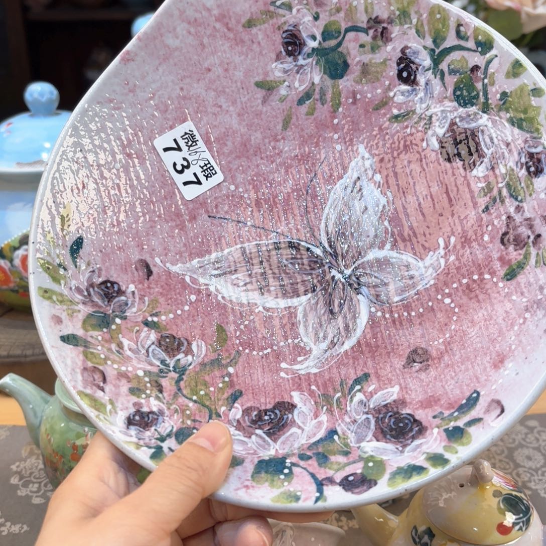 盛***夏景德镇手绘高温釉下彩陶瓷茶具