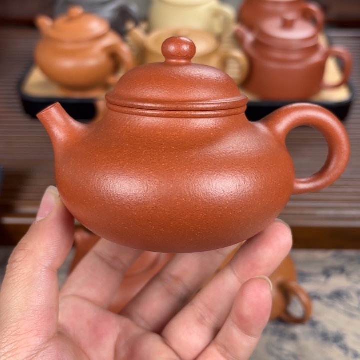 紫砂茶壶200cc红降坡容天