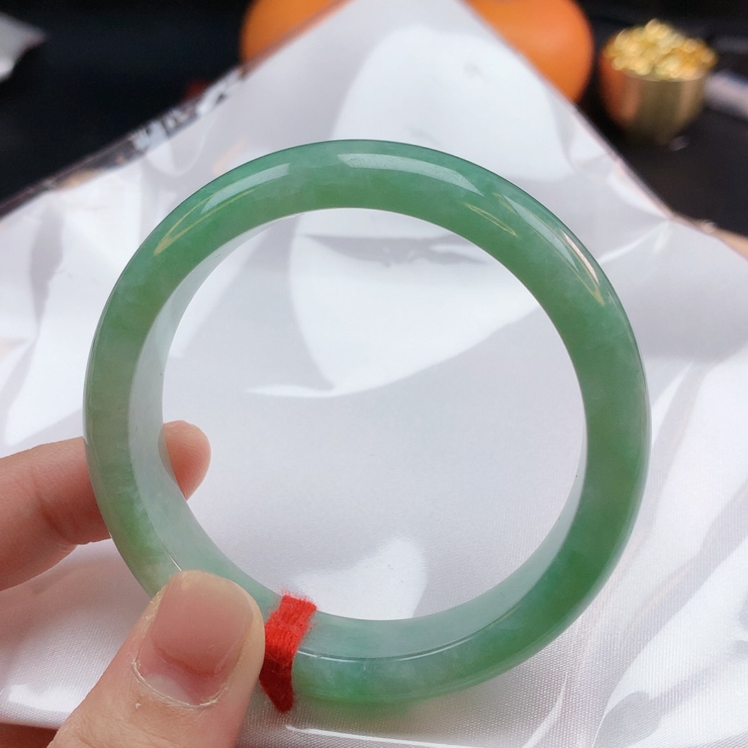 翡翠手镯未镶嵌54圈600108