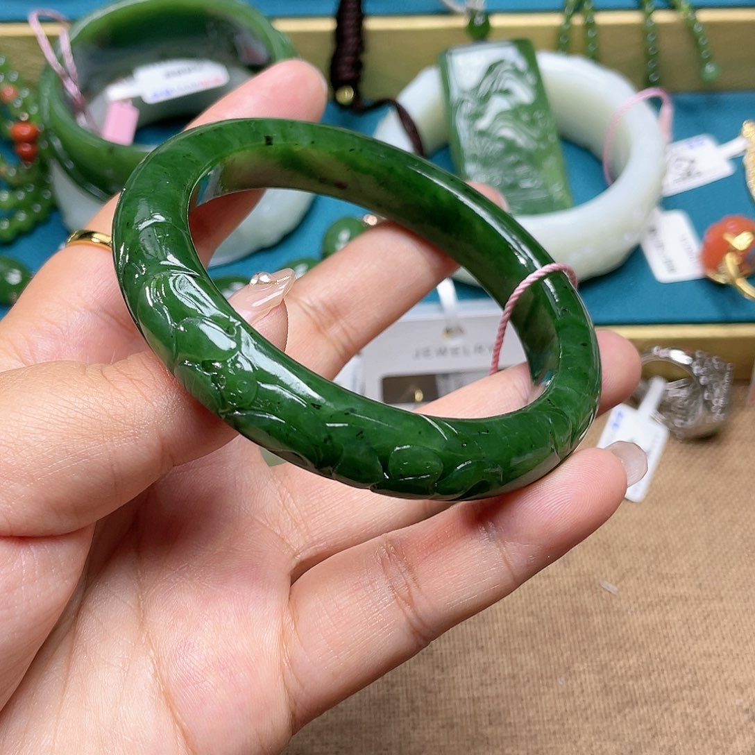 【闪购商品】和田玉手镯6263圈口59未镶嵌