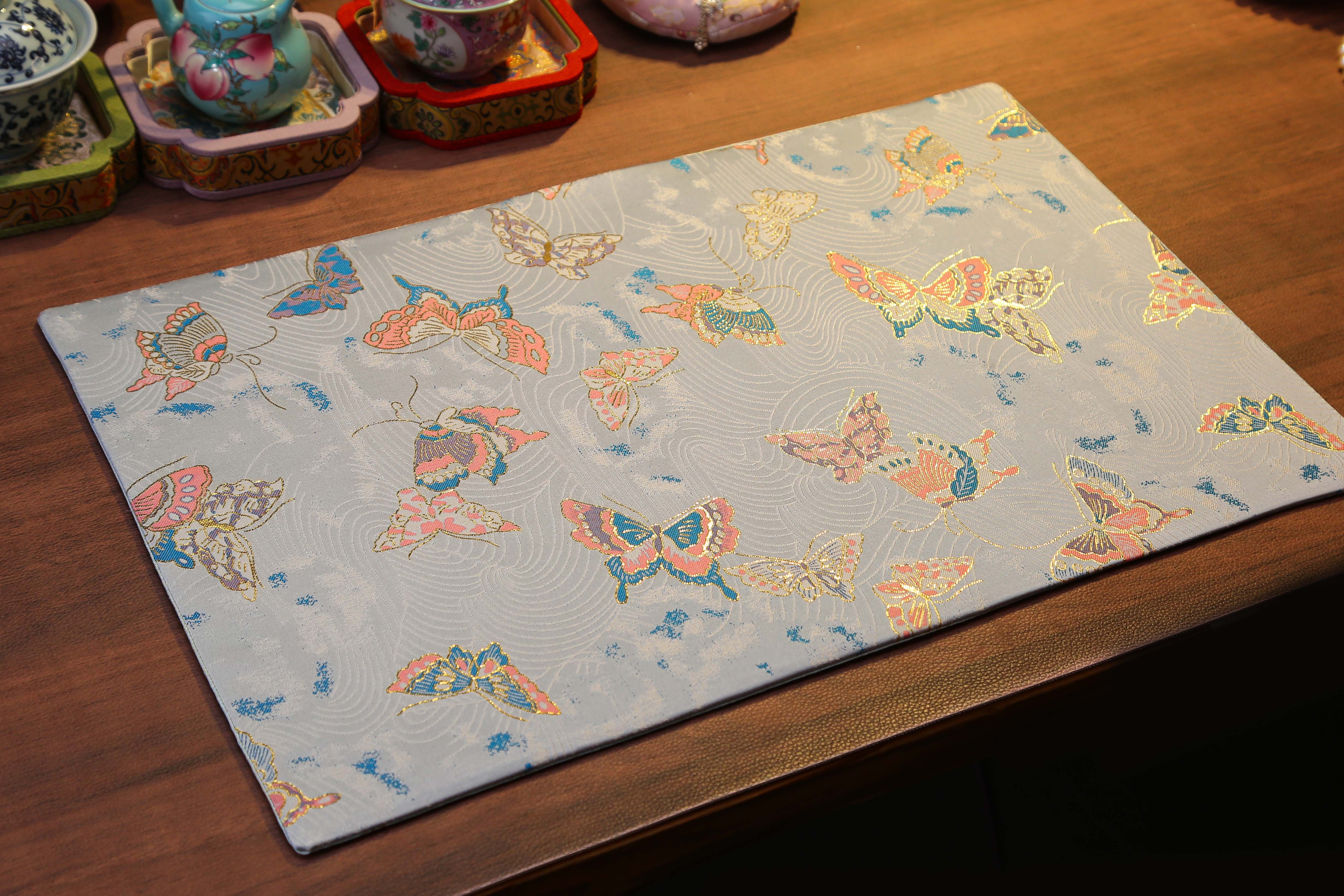 CX373 织锦缎轻奢高档手工茶席 中式茶壶杯垫 国风茶道配件