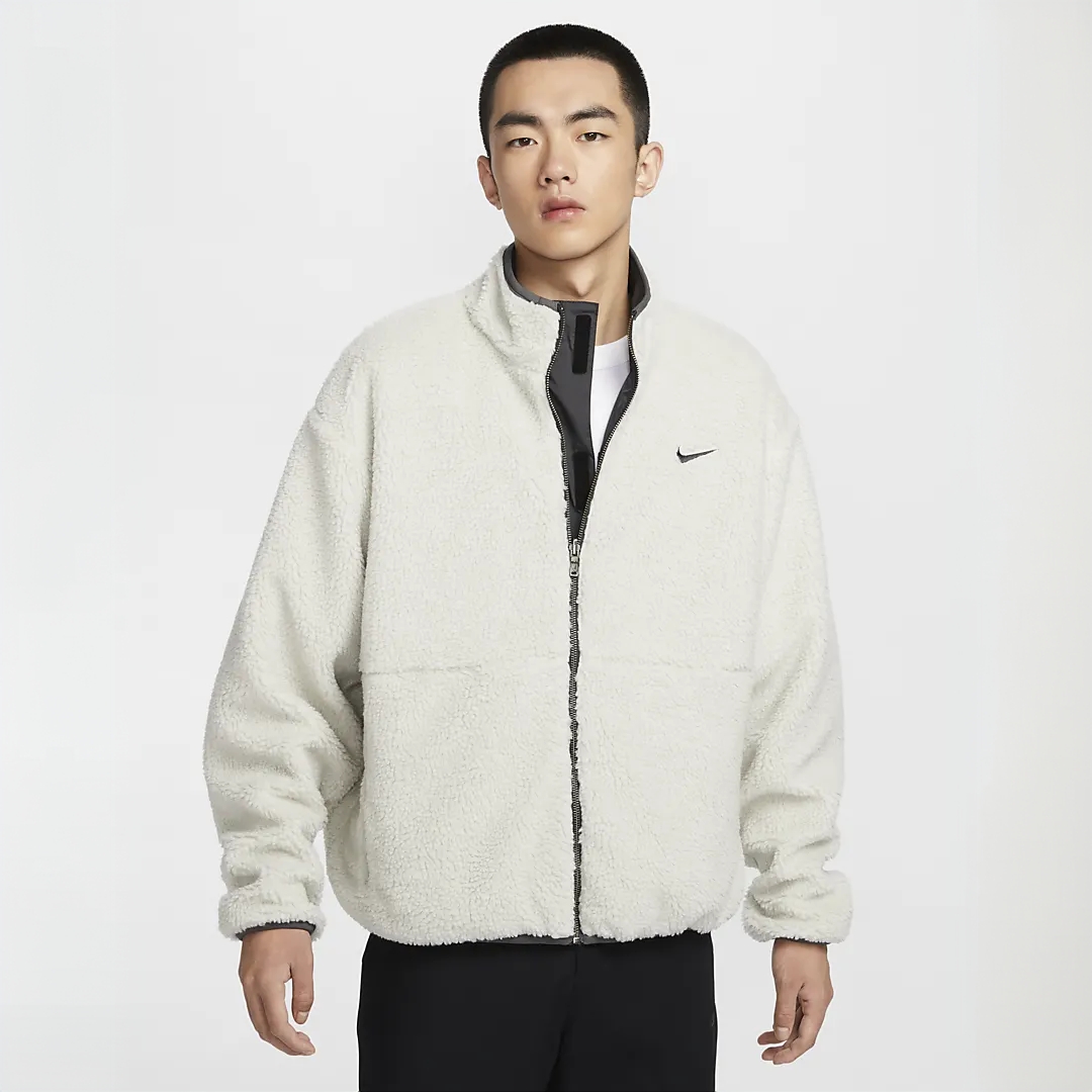 NIKE/耐克男子仿羊羔绒全长拉链开襟双面穿夹克外套HV1737-060