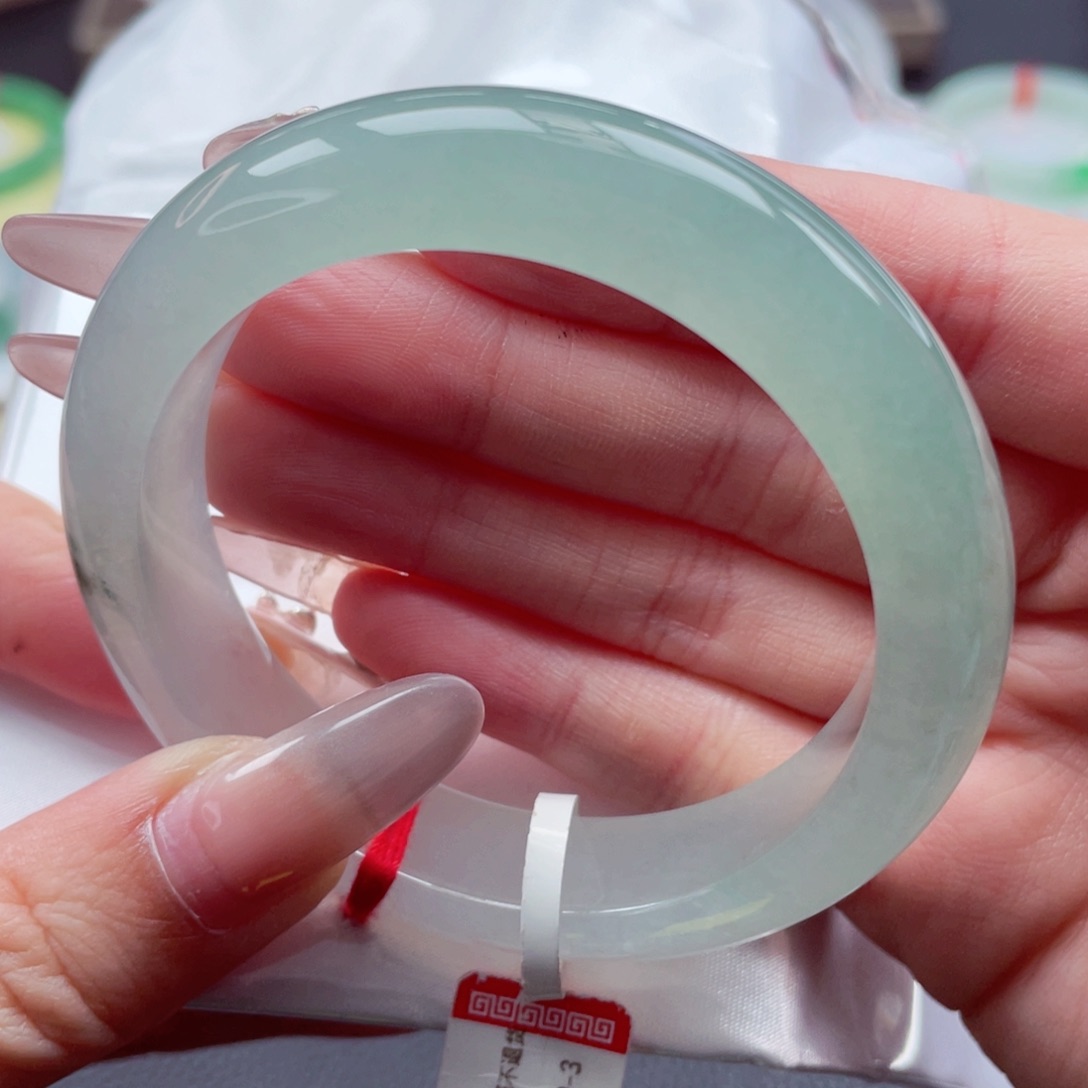 翡翠手镯未镶嵌42号 5354圈 碧波微澜 