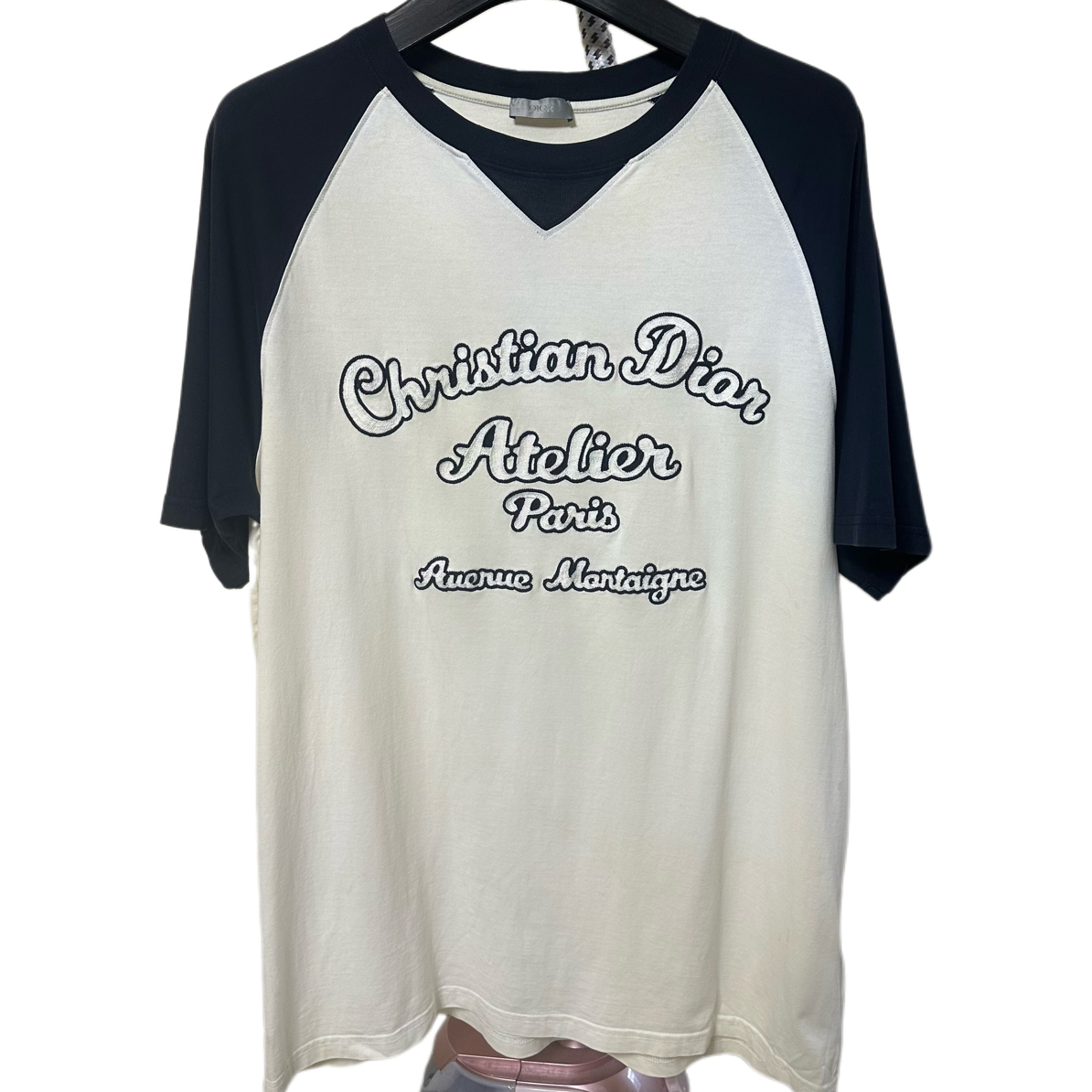 未使用 DIOR/迪奥 0916dior刺绣羊毛混纺T/xl/全新