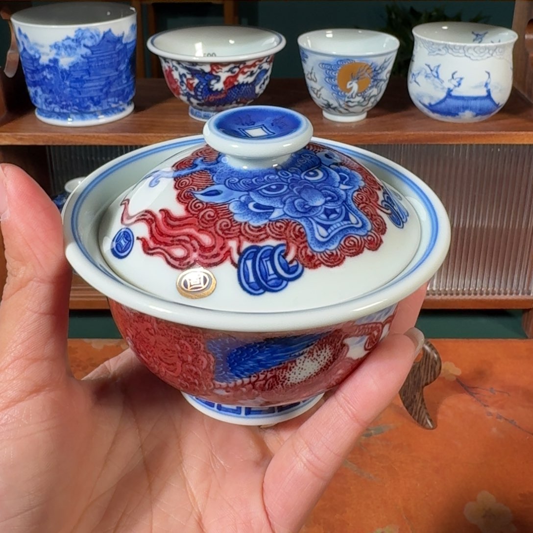 杯?****?永明尚玩貔貅盖碗