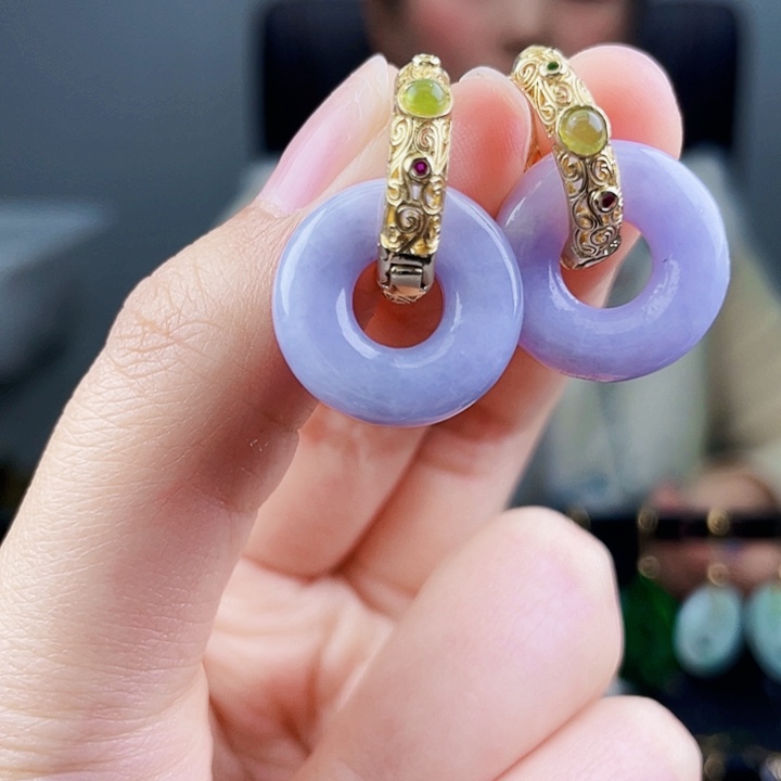 翡翠耳饰未镶嵌饰品