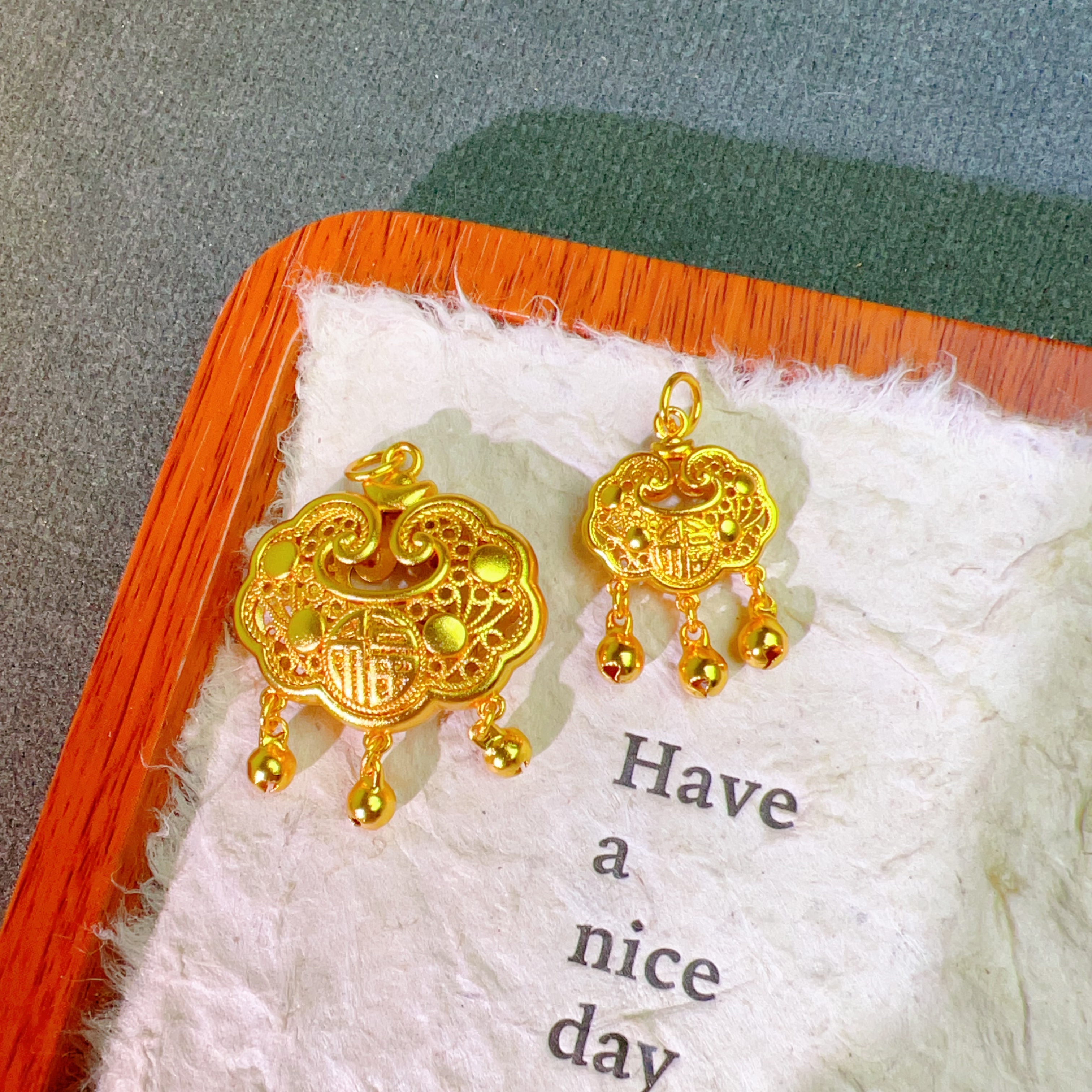 【丁老头甄选】平安锁吊坠60149