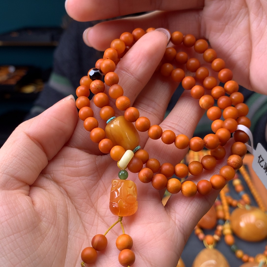 蜜蜡未镶嵌手串天然