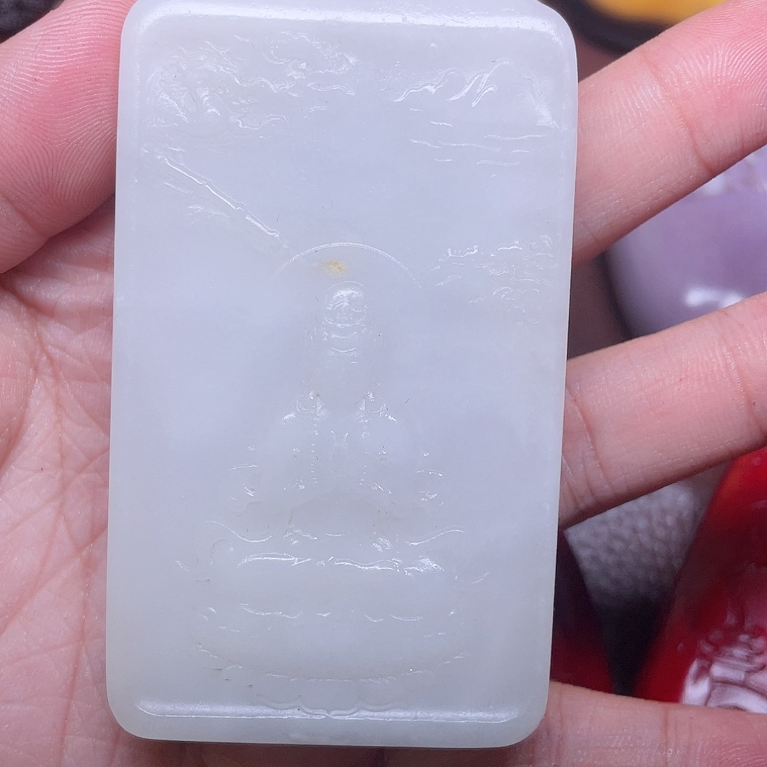 和田玉未镶嵌颈饰董*青