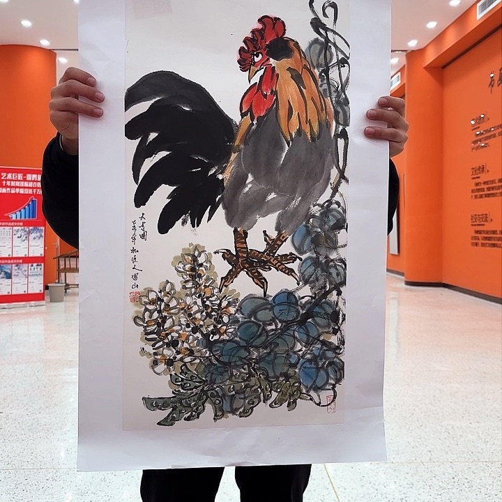 国画孙立芳老先生国际展览原作