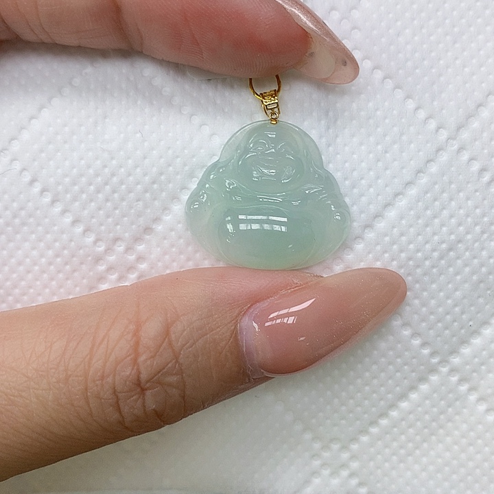 颈饰18K金镶嵌翡翠