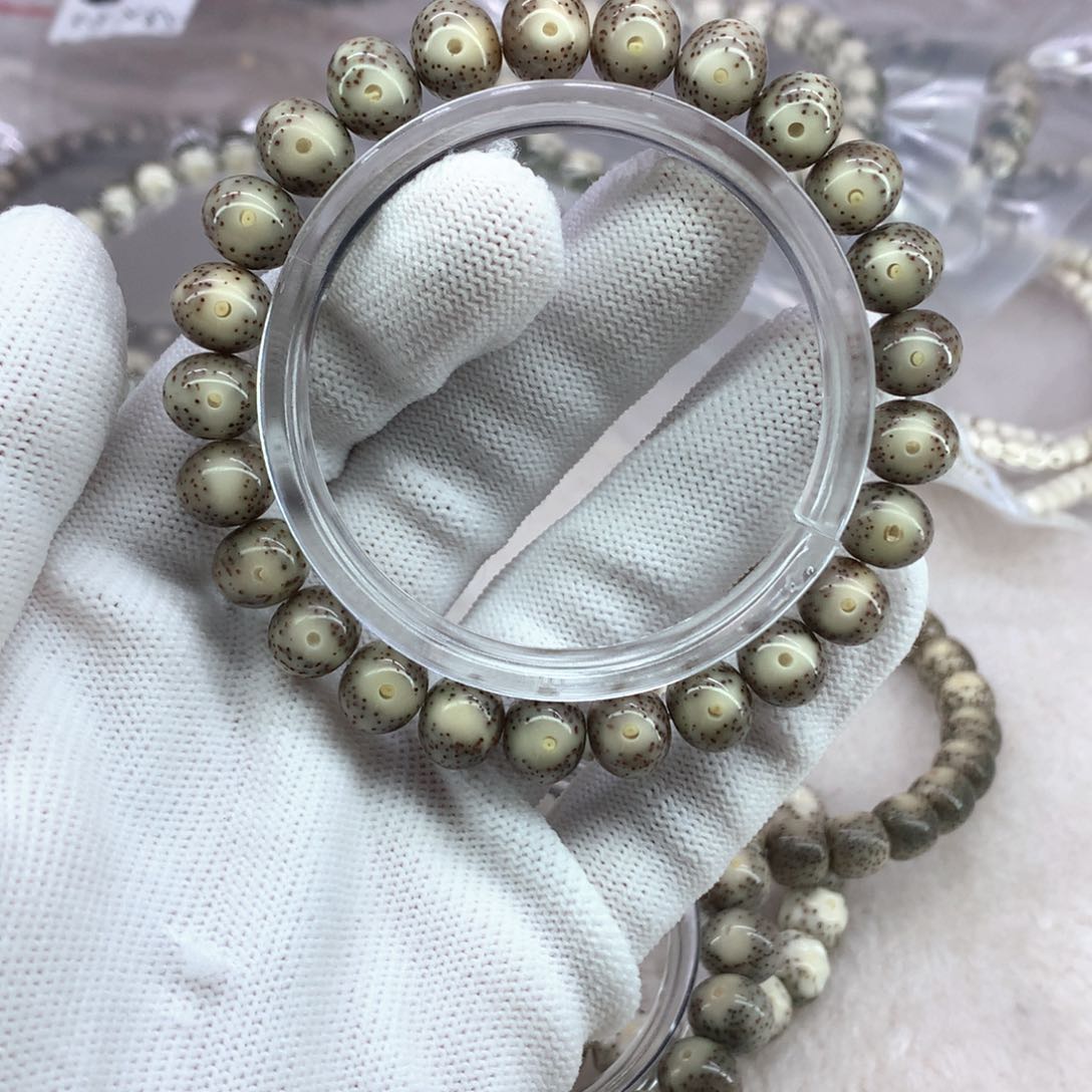 星月菩提手串y**~星月菩提10*8大眼睛留白苹果珠