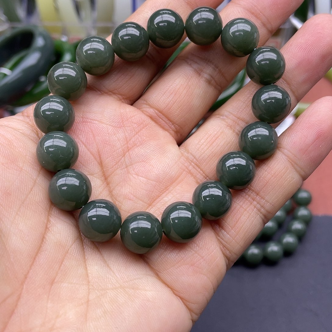 和田玉未镶嵌手链卡12