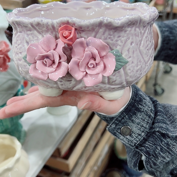 有孔，凑单福利满10元发货陶瓷多肉花盆！