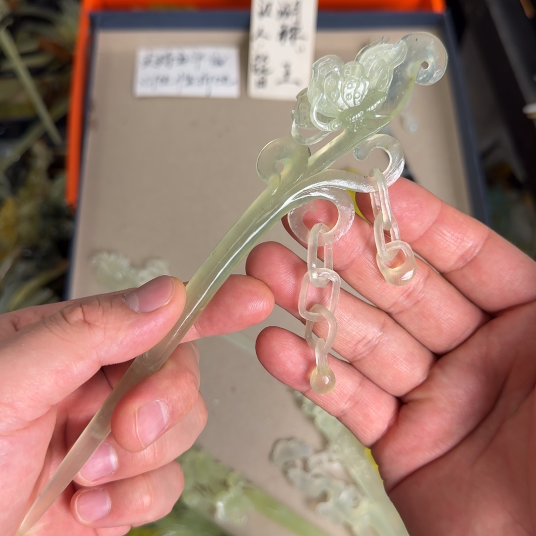 岫玉发饰未镶嵌明君玉簪贼拉好看