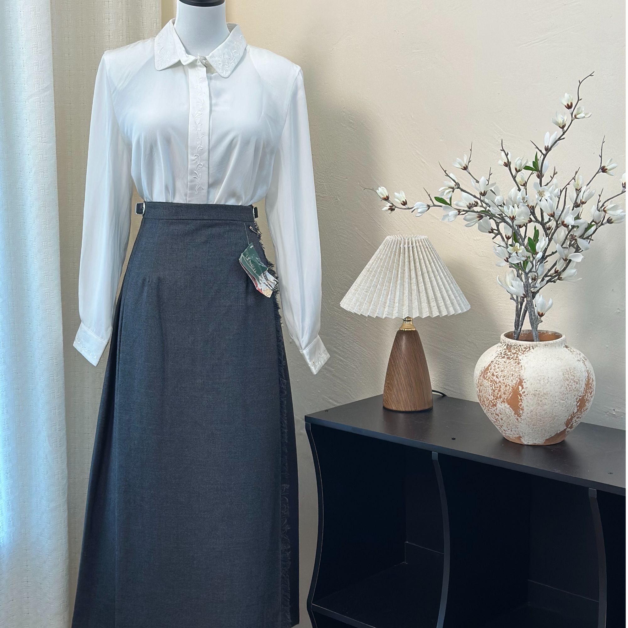 【阿钱vintage】古着孤品半裙连衣裙大衣风衣复古日制洋气高货精品