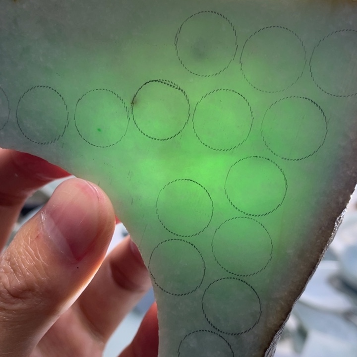 翡翠未镶嵌挂件K缅甸天然翡翠片料