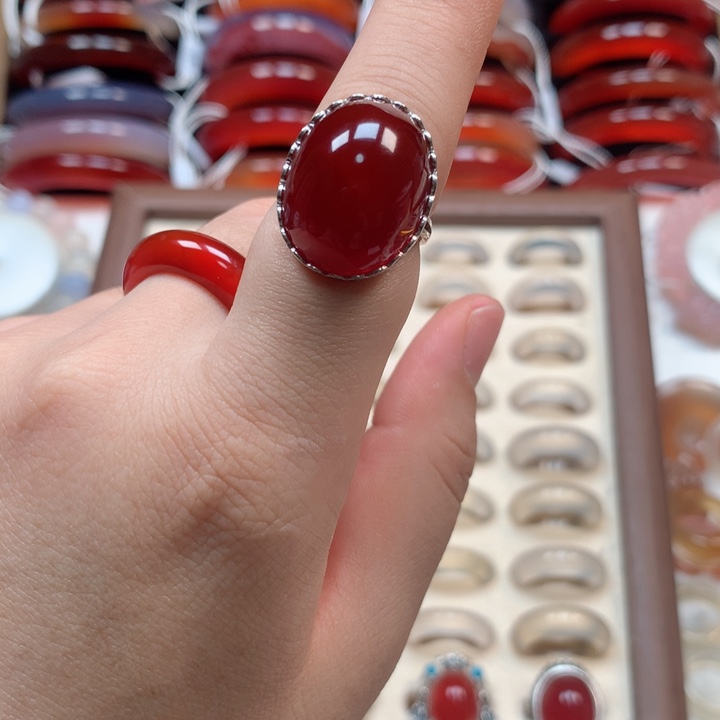 玛瑙/玉髓颈饰银S925镶嵌旯*