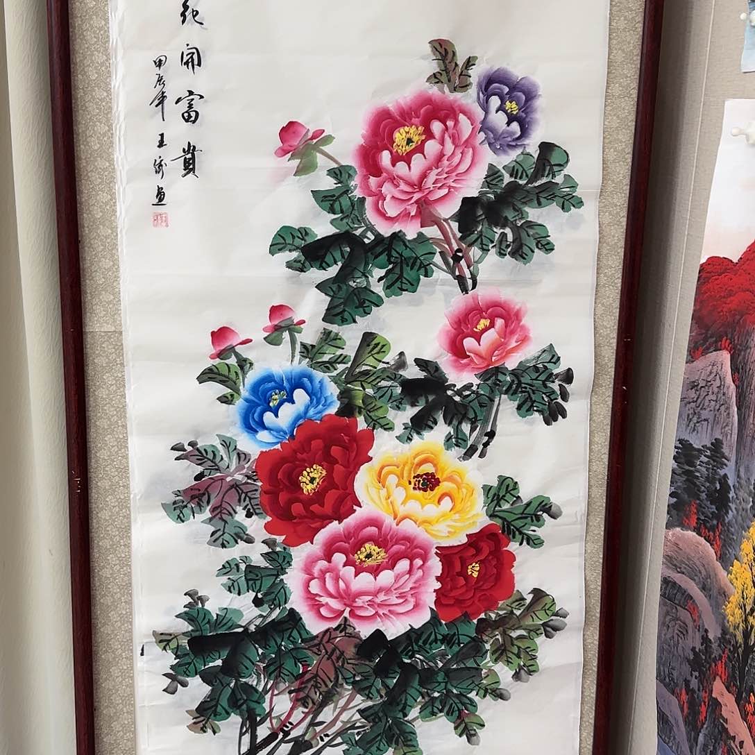 国画尺寸70X138手绘作品