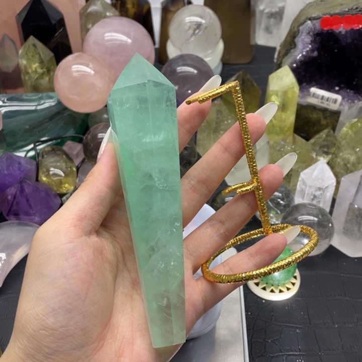 水晶珠宝半成品未镶嵌天然水晶莹石权杖7