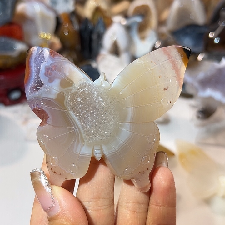 玛瑙/玉髓无未镶嵌•***•蝴蝶飞飞