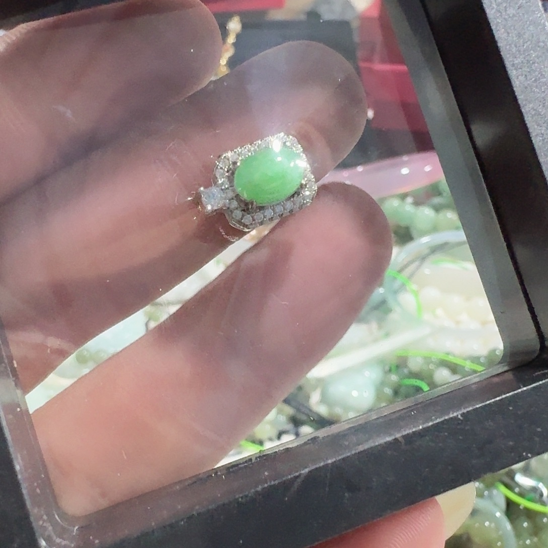 娟***风翡翠未镶嵌颈饰吊坠5766