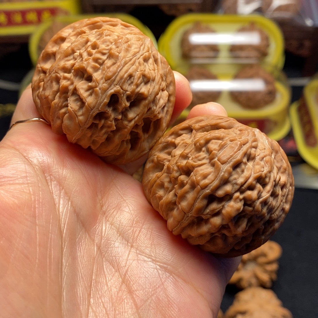 桃核把件红皮山地磨盘43