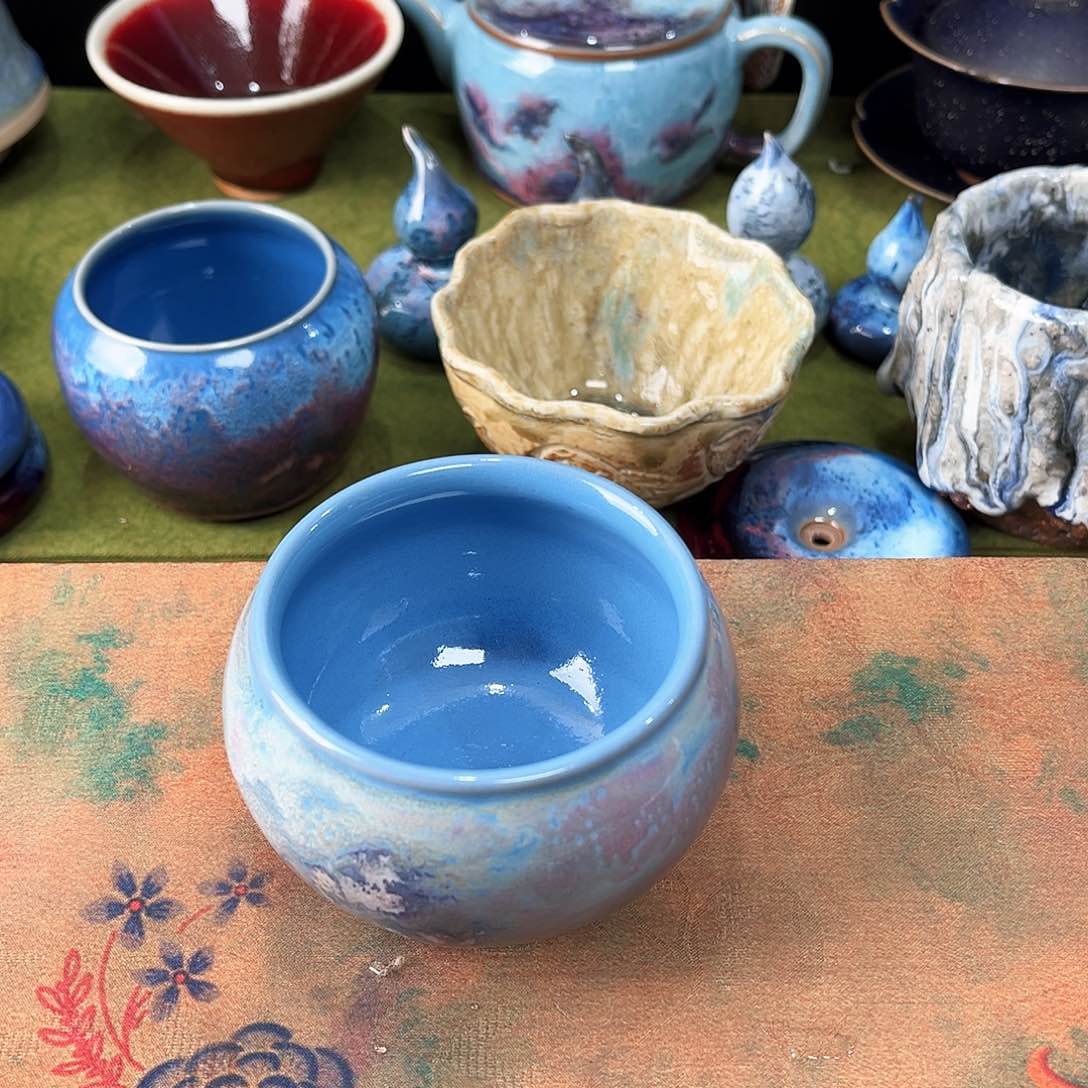 五大名窑钧瓷茶具晴**空